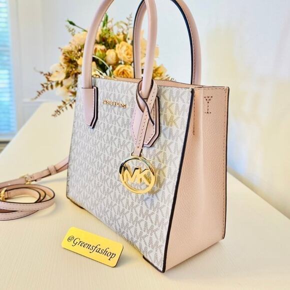 Michael Kors purse mercer Hope messenger crossbody bag pink - Picture 4 of 12